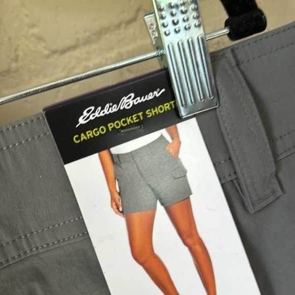 Eddie Bauer shorts gray cargo pocket NWT NEW sz 16 stretch cinder grey - Picture 4 of 7